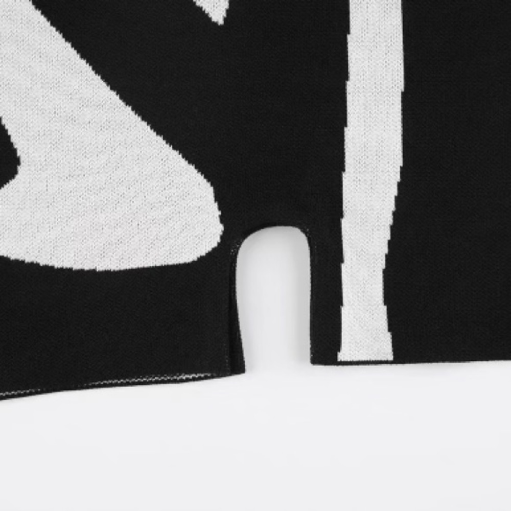 Black Mica Spring Cotton Knit Pekaboo Black + White Romper, Jaded Playsuit - Picture 9 of 12